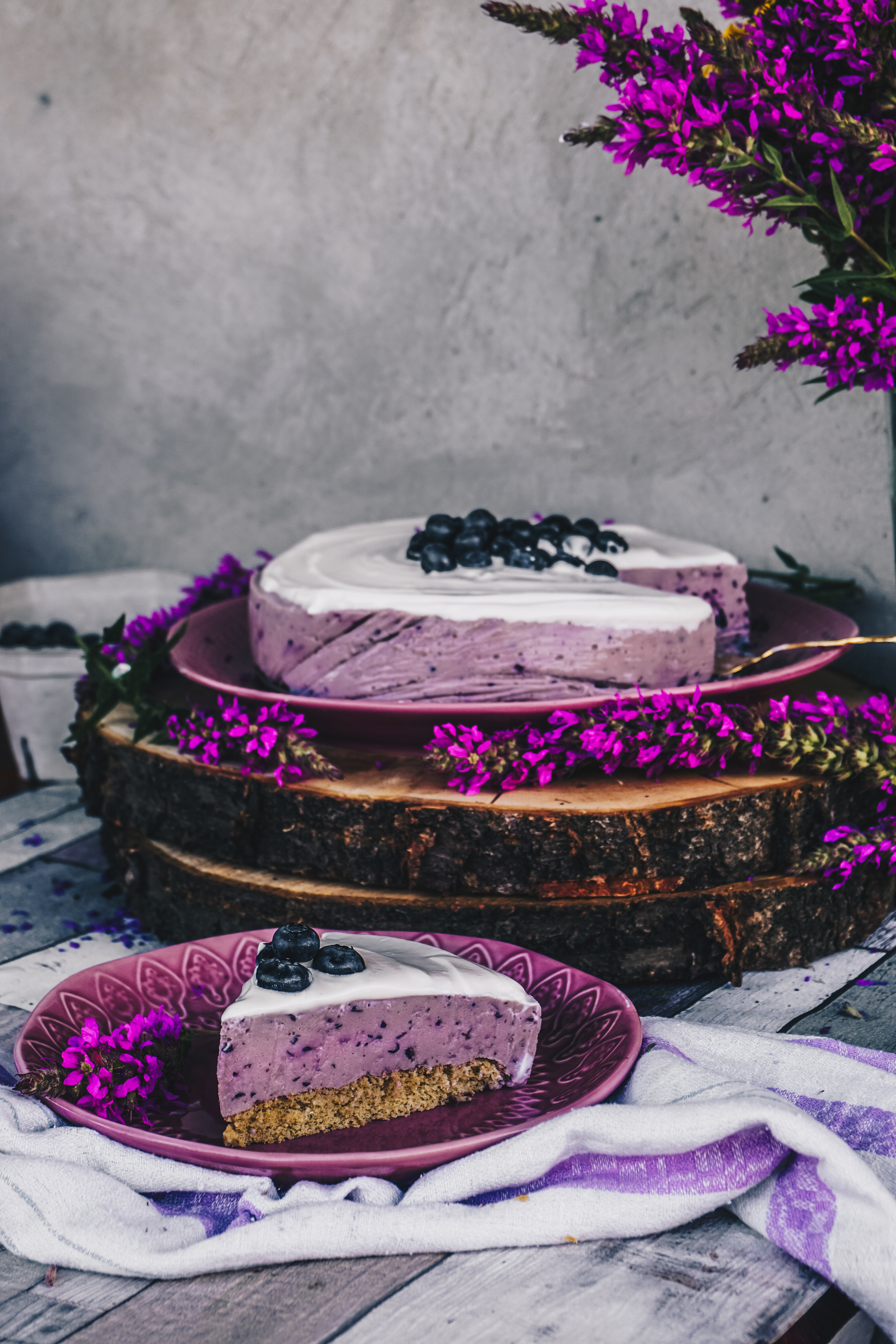 Healthy No Bake Blueberry Cheesecake