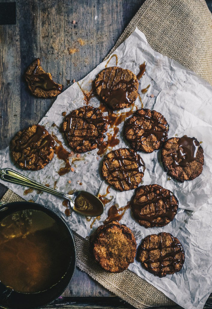 Paleo Salted Caramel Cookies sweetened with Date Sugar (Gluten Free)
