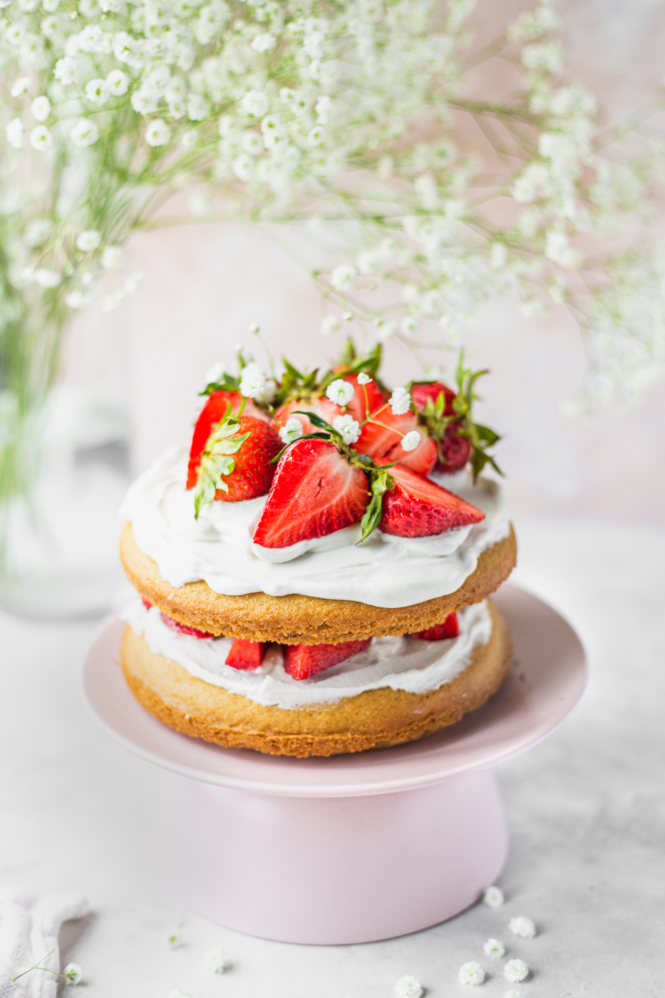 Paleo Strawberry Shortcake Cake with Coconut Whipped Cream