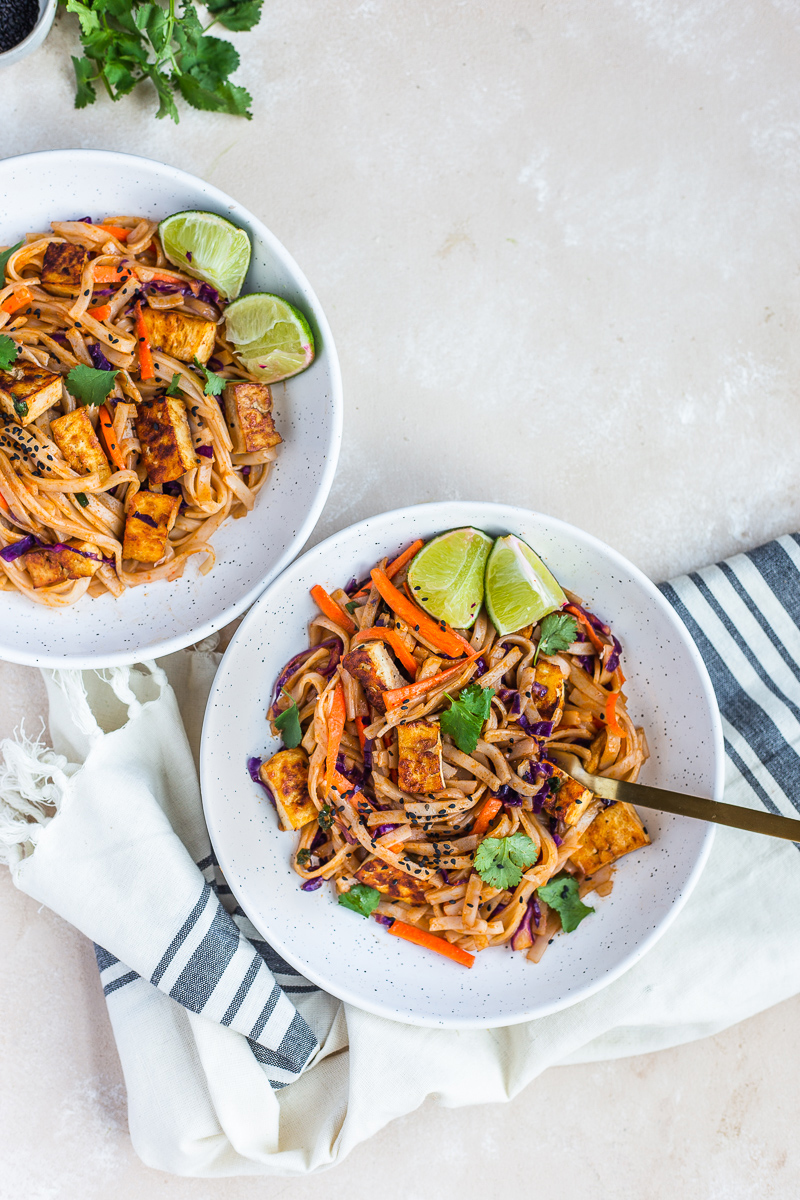 Vegan Curry Noodle Bowls with Tofu