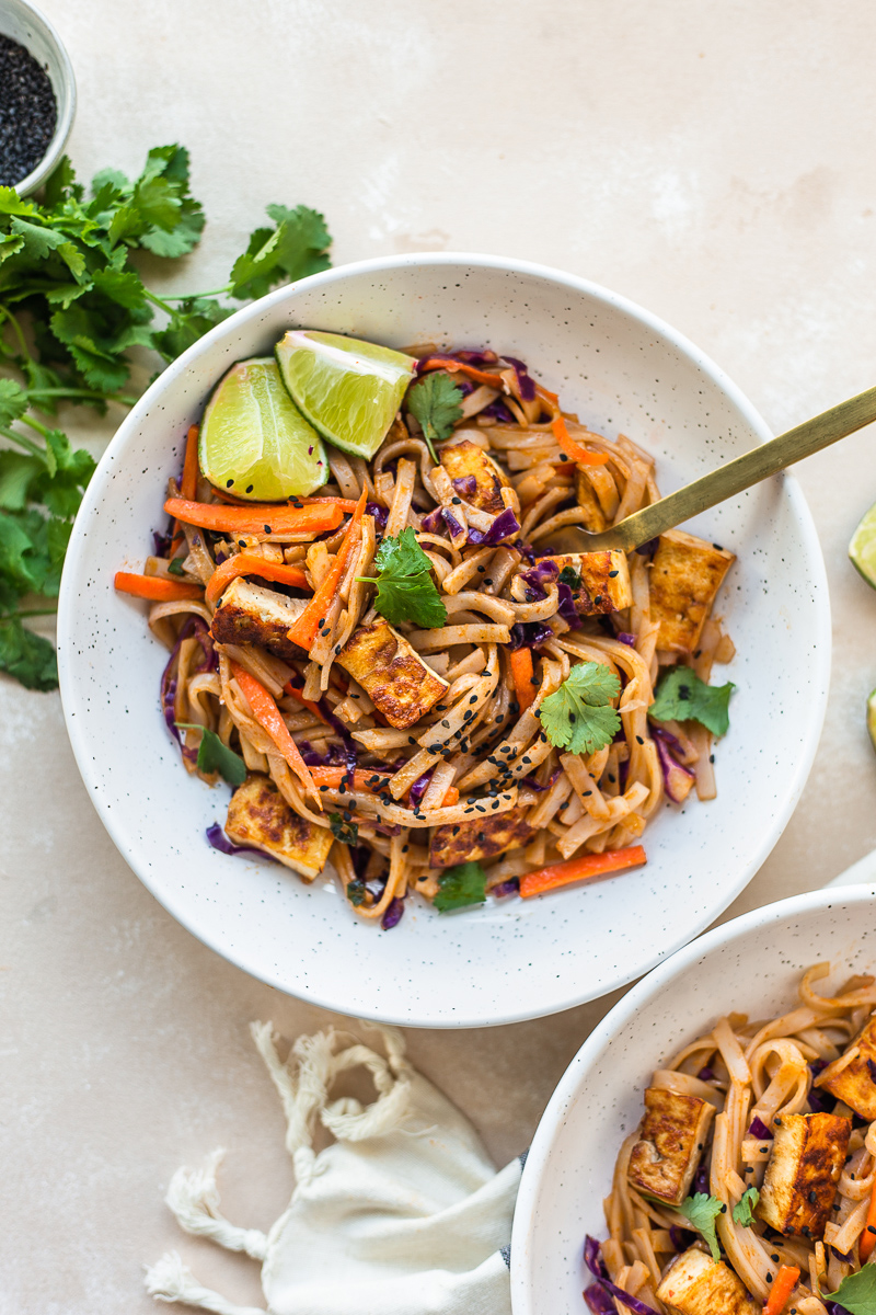 Vegan Curry Noodle Bowls with Tofu