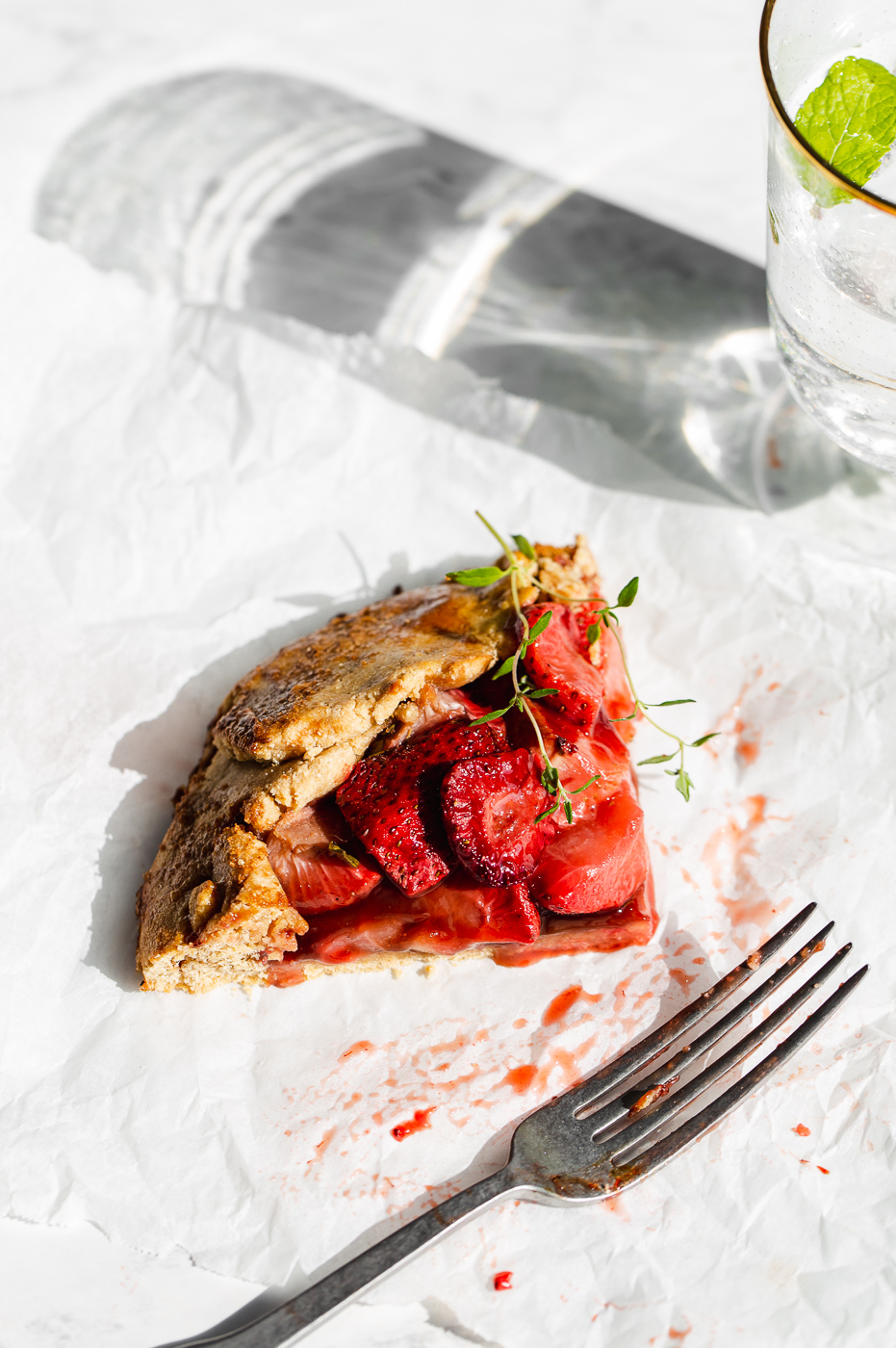 Rustic Strawberry Galette with Thyme