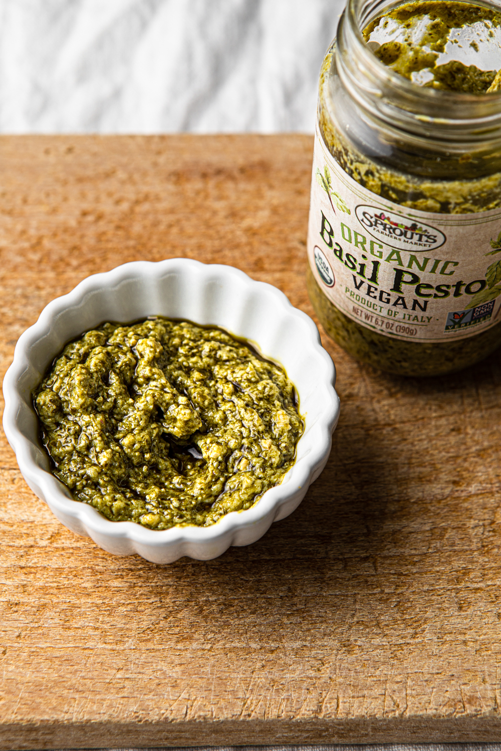 vegan basil pesto from sprouts photography