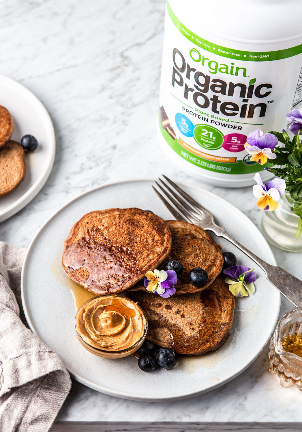 orgain protein peanut butter chocolate pancakes